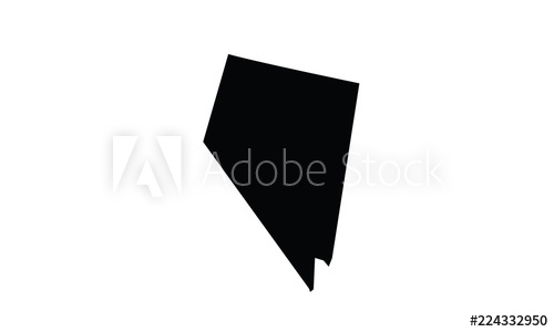 500x300 Nevada Outline Map Black Usa State Borders Black Vector