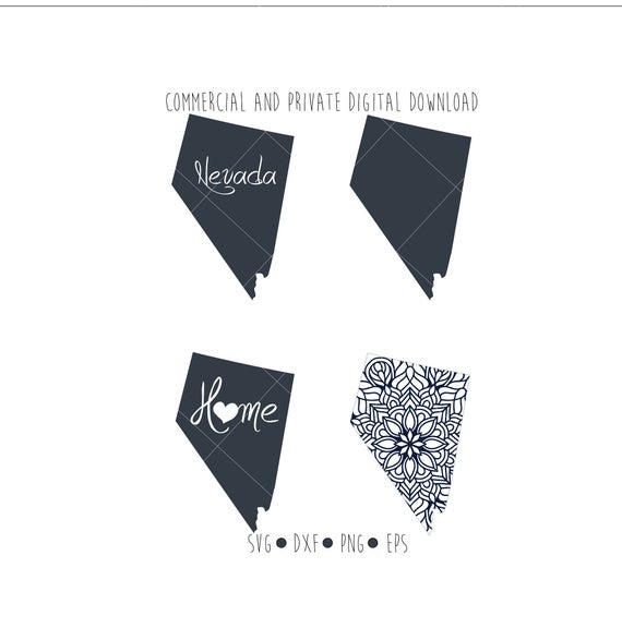 570x587 Nevada State Digital Nevada Clipart For Etsy