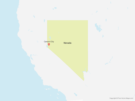 460x345 Vector Maps Of Nevada Free Vector Maps