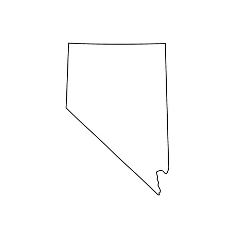 450x450 Map Of Nevada On White Background Vector Royalty Free Vector