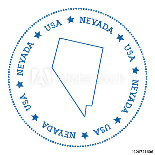 500x500 Nevada Vector Map Sticker Hipster And Retro Style Badge