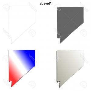 300x300 Photostock Vector Nevada State Blank Vector Outline Map Set