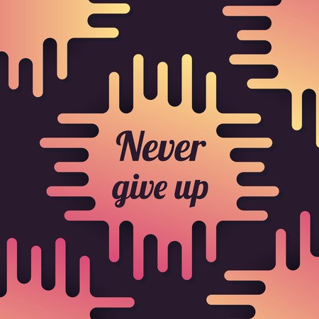 450x450 Never Give Up Vector Poster Royalty Free Vector Graphics