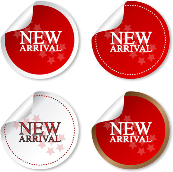 590x588 New Arrival Sticker Vector Free Vector In Adobe Illustrator