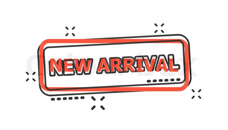 800x457 Vector Cartoon New Arrival Seal Stamp Stock Vector Colourbox