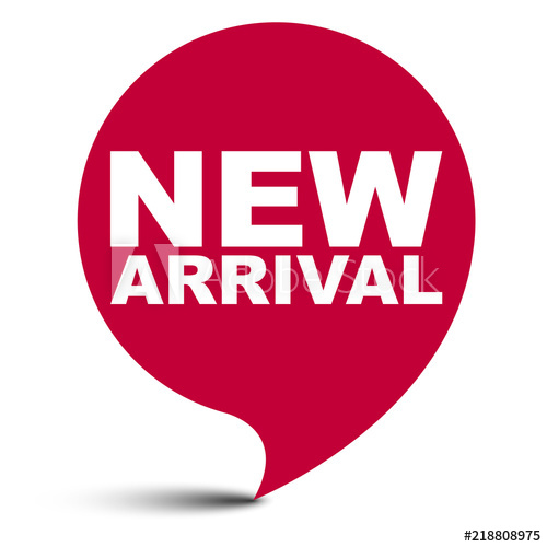 500x500 Red Vector Bubble Banner New Arrival