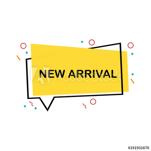 500x500 New Arrival Label Vector Template Design