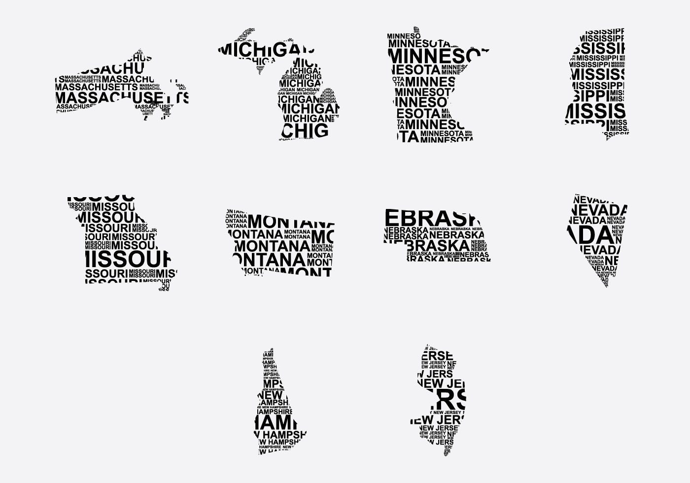 1400x980 New Hampshire Free Vector Art