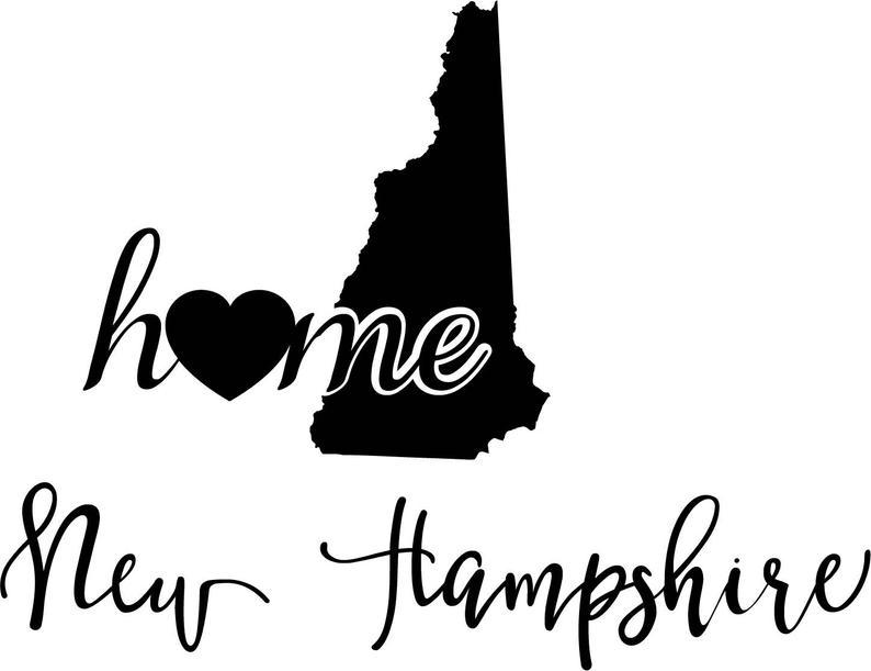 794x611 New Hampshire State Map Digital Png Vector Etsy