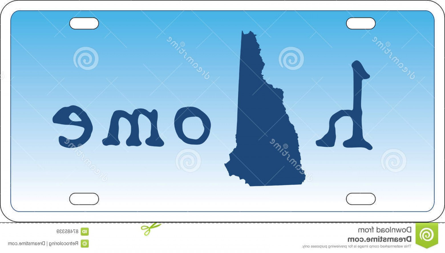 1560x889 Stock Illustration New Hampshire State License Plate Vector U S