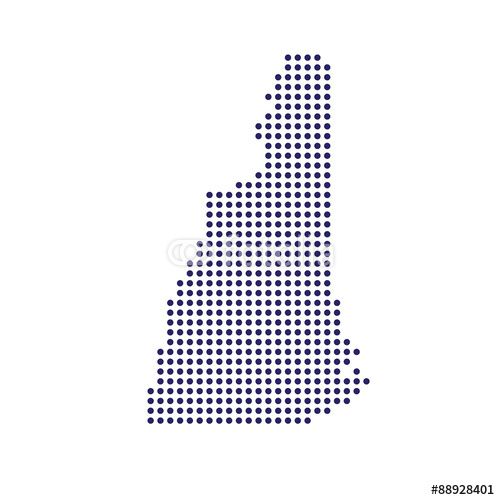 500x500 Vector New Hampshire Dot Map Logo Usa Vector Maps Map Logo