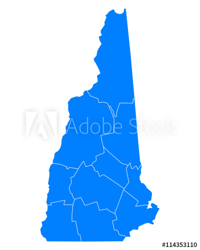 400x500 Karte Von New Hampshire