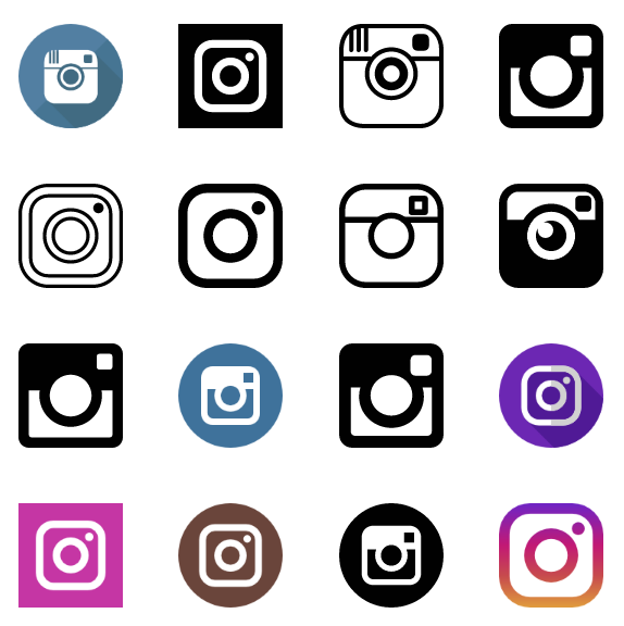 Instagram Icons Vector 574x576 Instagram Icons Vector