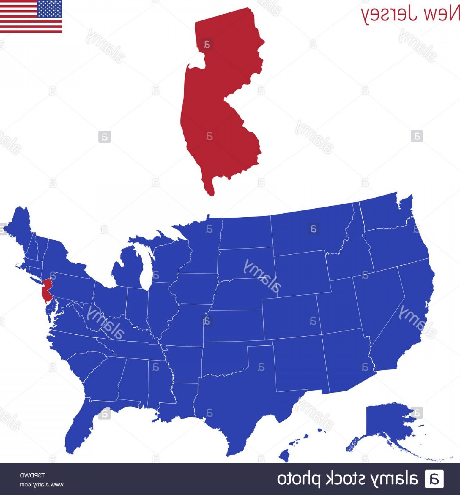 The State Of New Jersey Is Highlighted In Red Vector Map 1548x1668 The State Of New Jersey Is Highlighted In Red Vector Map
