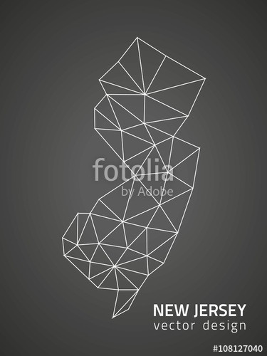 375x500 New Jersey Outline Vector Map Stock Image And Royalty Free Vector
