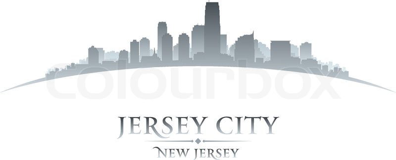 800x324 Jersey City New Jersey Skyline Stock Vector Colourbox