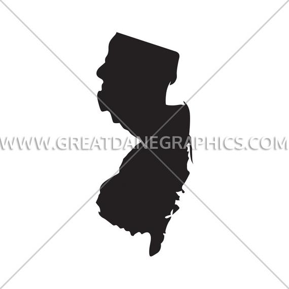 570x570 New Jersey Silhouette New Jersey New Jersey Vector Etsy