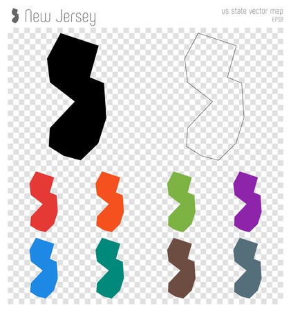 New Jersey High Detailed Map Us State Silhouette Icon Isolated 421x450 New Jersey High Detailed Map Us State Silhouette Icon Isolated