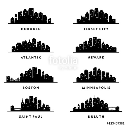 Cities Skyline New Jersey, Massachusetts, Minnesota 500x500 Cities Skyline New Jersey, Massachusetts, Minnesota