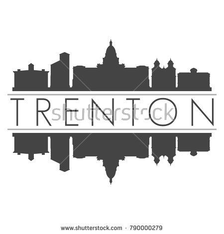 Trenton New Jersey Usa Skyline Vector Art Mirror Silhouette 450x470 Trenton New Jersey Usa Skyline Vector Art Mirror Silhouette