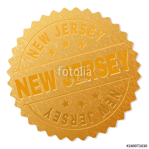 500x500 New Jersey Gold Stamp Award Vector Gold Award With New Jersey