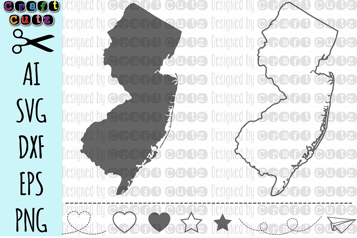 1200x800 New Jersey State Files, New Jersey Vector, United