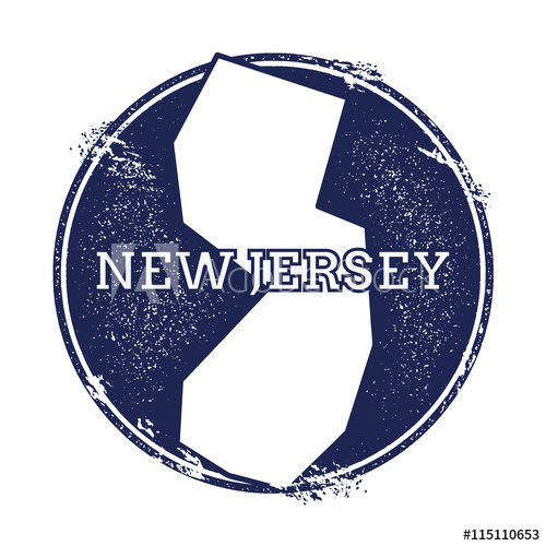 500x500 New Jersey Vector Map Grunge Rubber Stamp With The Name And Map