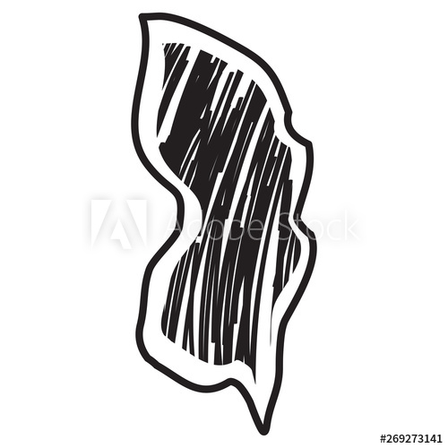 500x500 Isolated Sketch Of The State Of New Jersey