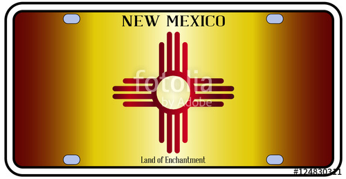 500x259 New Mexico Flag License Plate Stock Image And Royalty Free Vector