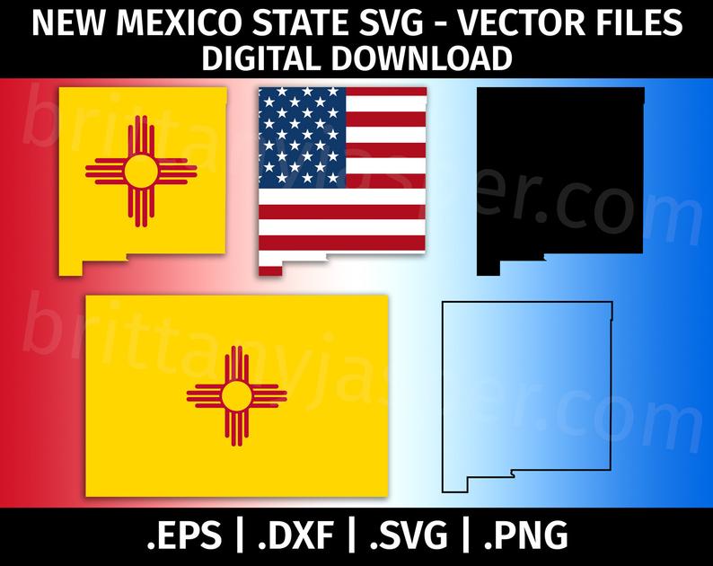 794x630 New Mexico State Flag Vector Clip Art Cutting For Etsy