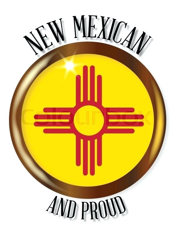 604x800 New Mexicos State Flag New State Flag Button With A Gold Metal