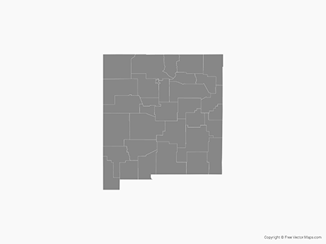 460x345 Vector Map Of New Mexico