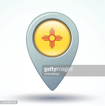 413x416 Flag Of New Mexico State, Vector Illustration Premium Clipart