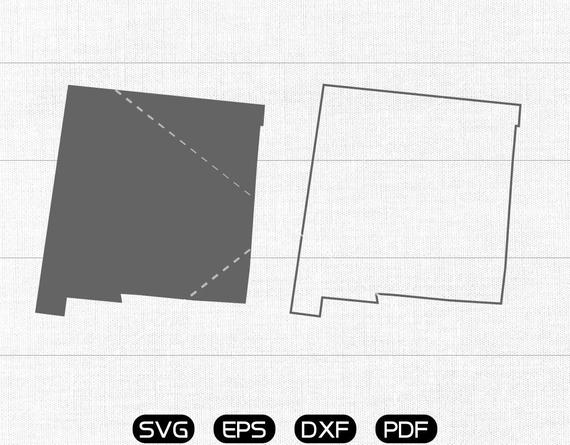 570x445 New Mexico State Vector Nm Clipart Cricut Etsy
