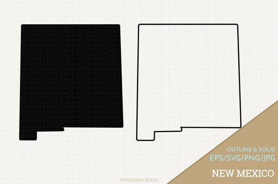 570x379 New Mexico Vector State Clipart Nm Clip Art New Mexico Etsy