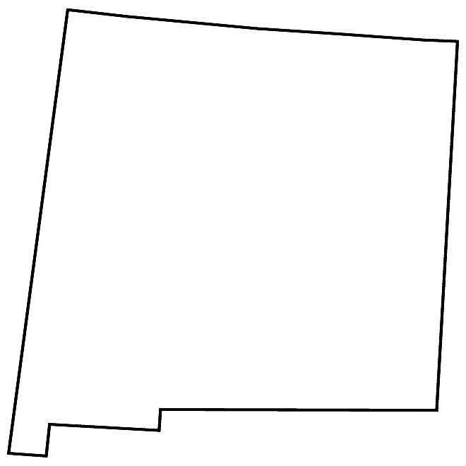 660x660 New Mexico Vector Map