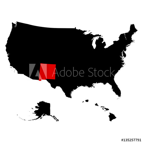 500x500 Map Of The U S State New Mexico Vector