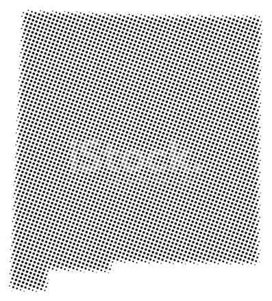 397x440 Dotted Vector Map Of New Mexico Stock Vector