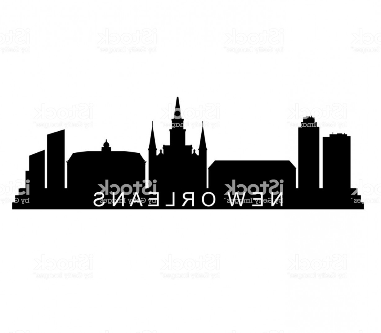 1228x1075 New Orleans Skyline Silhouette Vector Studiogrfx