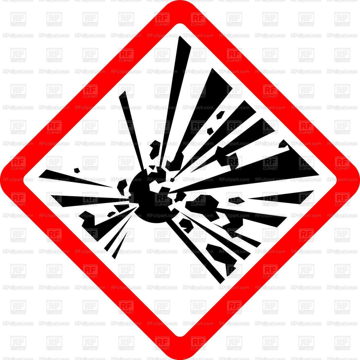 1200x1200 Sign Explosive, New Safety Symbol Vector Image Of Signs, Symbols