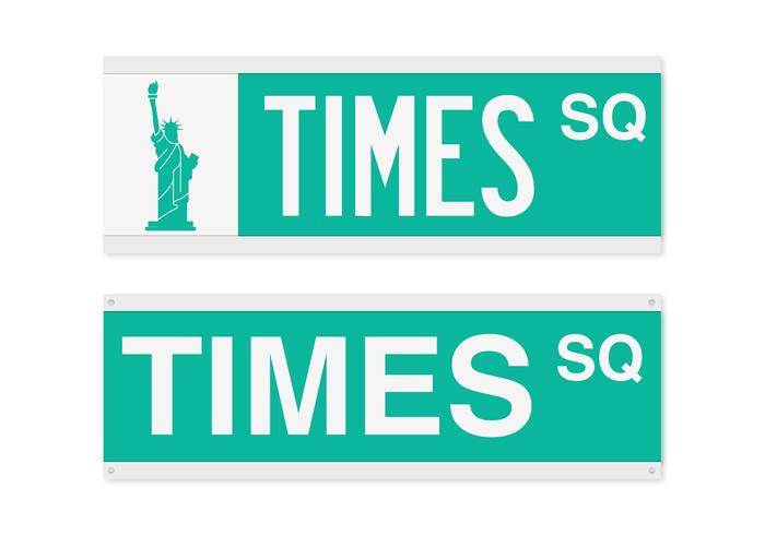 700x490 Times Square Street Sign Vector