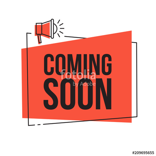 500x500 Coming Soon Vector Red Sign Illustration Isolated On White