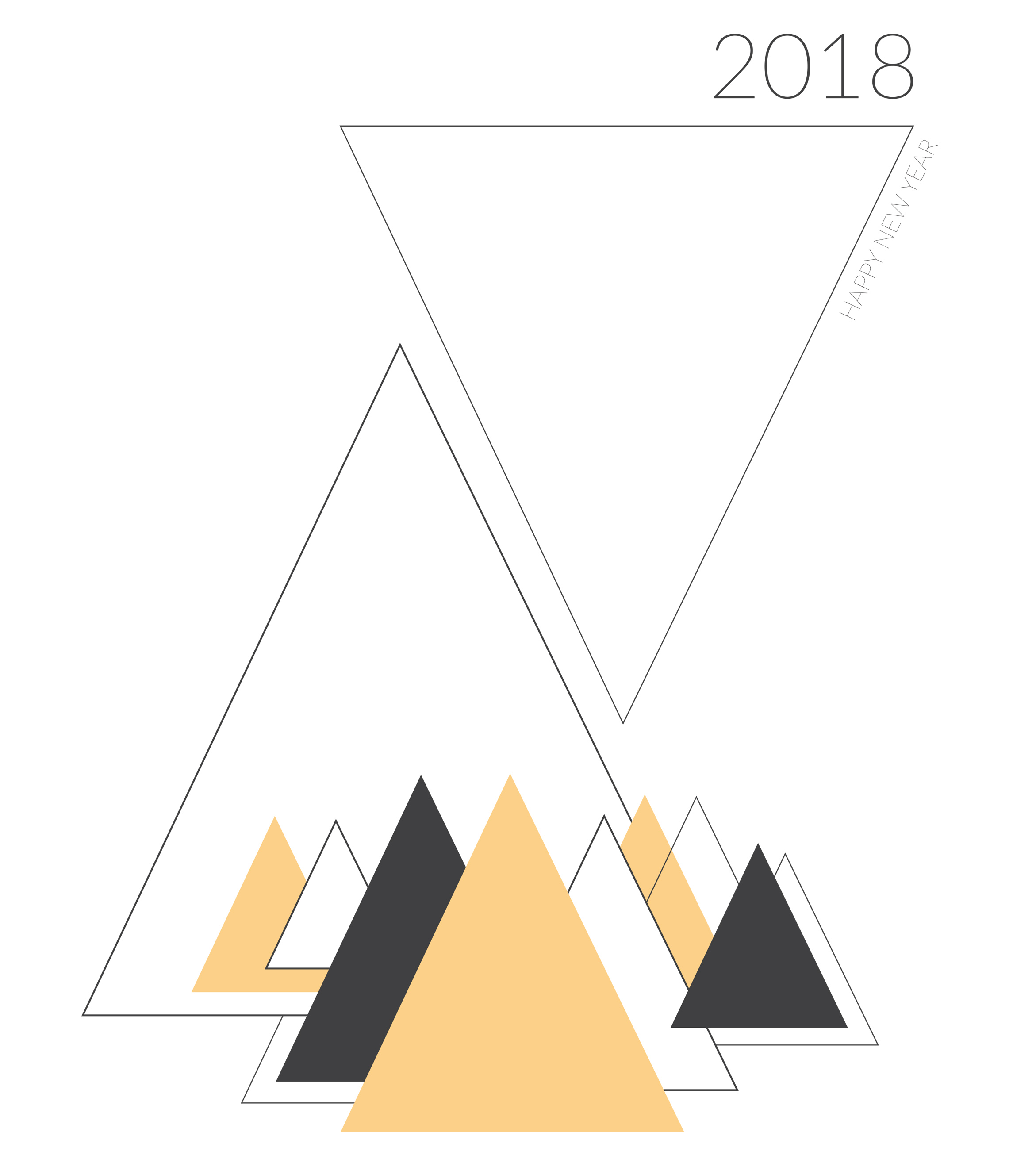 2342x2620 Free Download Happy New Year Vector Card