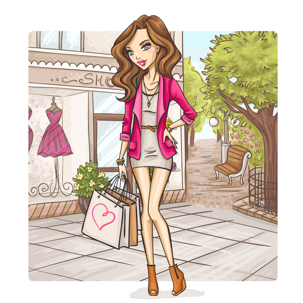 600x600 New And Free Shopping Vector Girls You Can't Resist To Download