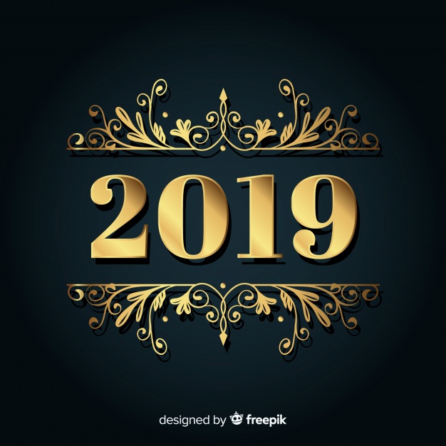 626x626 Golden Background Of New Year Vector Free Download