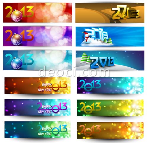 500x484 New Year Banners Background Vector Template Free Download