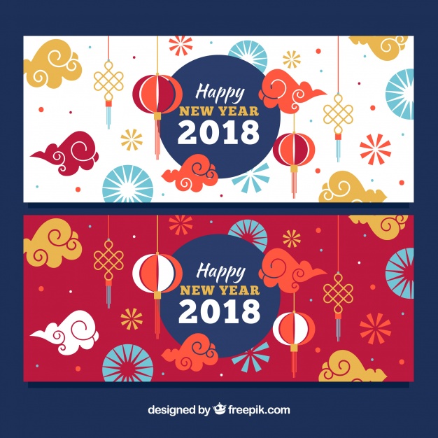 626x626 Flat Chinese New Year Banners Vector Free Download