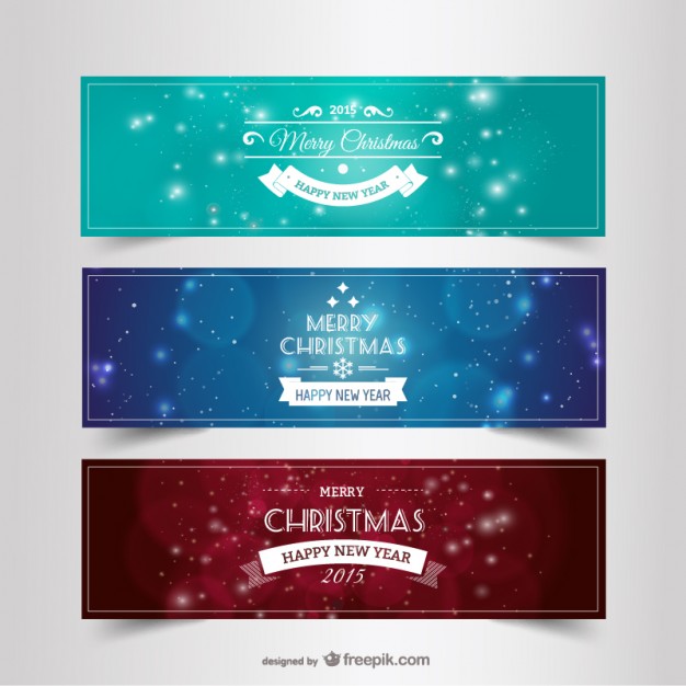 626x626 Vintage Christmas And New Year Banners Vector Free Download