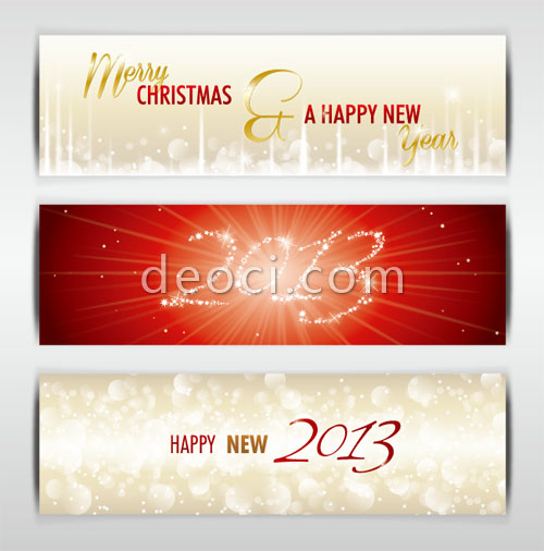 500x506 Happy New Year Vector Website Banner Background Design