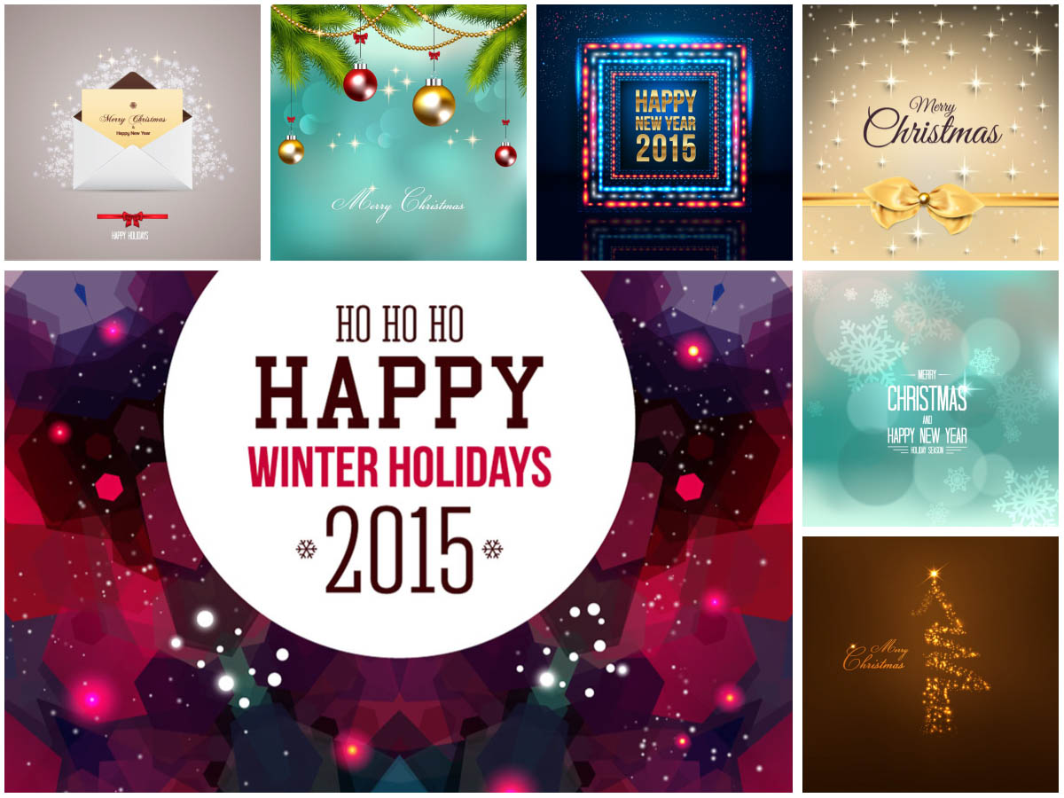 1200x900 Christmas And New Year Vector Backgrounds And Greeting Cards